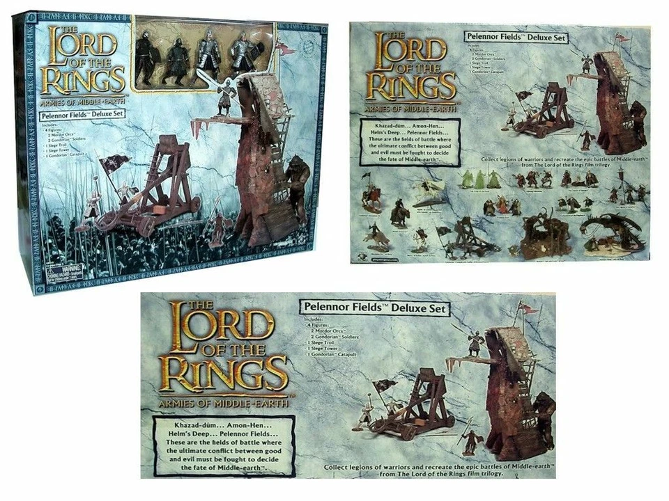 Signore degli Anelli Lord of the Rings PELENNOR FIELDS DELUXE SET con Figure MIB - Immagine 1 di 1