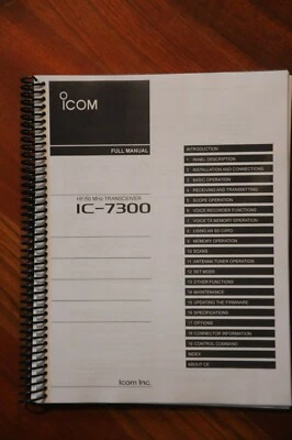 Icom IC-7300 Manual de instrucciones completo - ¡EXCELENTE CALIDAD! por Dr. KB7QPS Foto 1 de 2