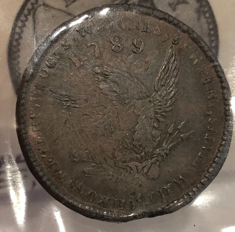 RARE---MINT ERROR 1789 THICK PLANCHET XF DOUBLE STRUCK MOTT TOKEN Cover
