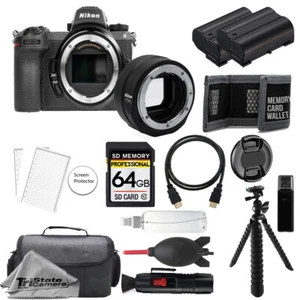Nikon Z7 II Camera w/ FTZ Mount Adapter+64GB +ExtraBattery+Tripod-Accessory Kit - Picture 1 of 9