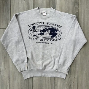 VTG United States Navy Memorial Washington D.C. Gray Crewneck Size Medium - Picture 1 of 7
