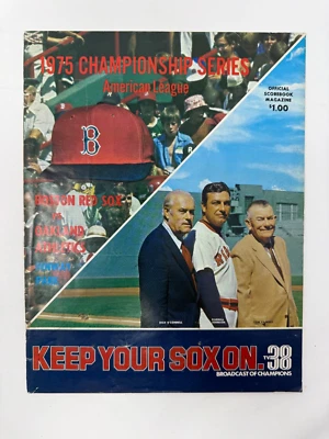 1975 Championship Series American League Scorebook Magazine - Image 1 of 3