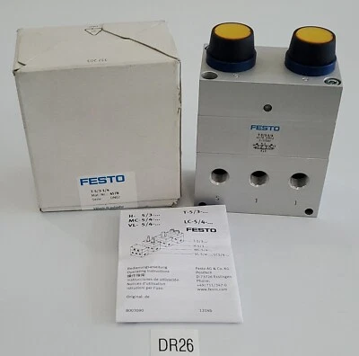 *NEW IN FACTORY BOX* Festo T-5/3-1/4 Pushbutton Valve 2-10 Bar 4578 + Warranty! - Image 1 of 4