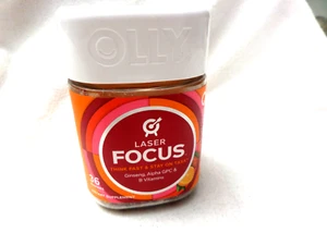 Laser Focus Gummy, Ginseng, Alpha GPC, B Vitamins, Berry Tangerine Flavor - 36 C - Picture 1 of 3