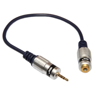 Jack 2,5 macho a jack 3,5 hembra adaptador dorado auriculares estéreo - Imagen 1 de 1