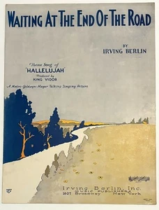 1929 Sheet Music WAITING AT THE END OF THE ROAD by Irving Berlin - Picture 1 of 4
