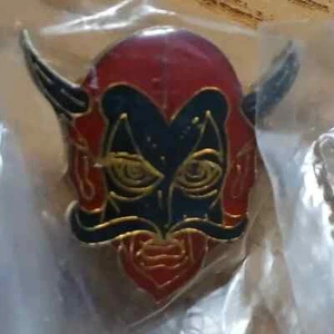 NWOT 2PC Red Devil Tac Pins Devil Pin Red Devil Mask Pin Demon Pin Demon Mask - Picture 1 of 2