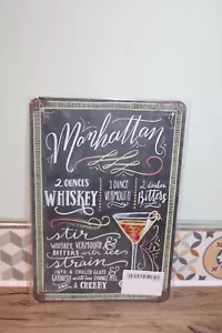 Manhattan- Cocktail metal wall hanging - Picture 1 of 5