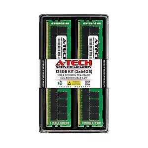 A-Tech 128GB Kit (2x64GB) DDR4 3200MHz PC4-25600 ECC RDIMM 2Rx4 1.2V Dual Ran... - Picture 1 of 6