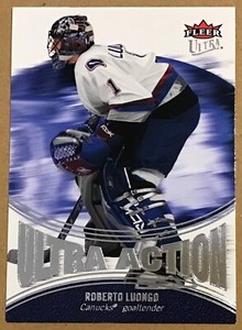 2007-08 ROBERTO LUONGO FLEER ULTRA ACTION INSERT #UA5 VANCOUVER CANUCKS