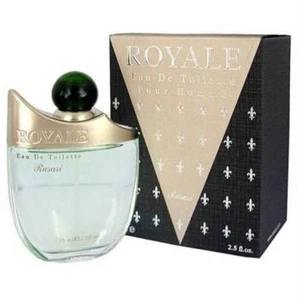 RASASI ROYALE BLACK EAU DE PARFUME FOR MEN WITH FREE WORLDWIDE SHIPPING - 75 ML - Picture 1 of 3