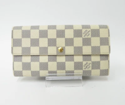 Authentic LOUIS VUITTON Damier Azur Portefeuille Sarah Long Wallet #40583 - Image 1 of 4