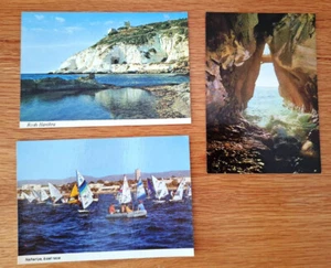 Lot of 3 Vintage Postcards from Israel Rosh Hanikra and Nahariya boat race - Picture 1 of 1