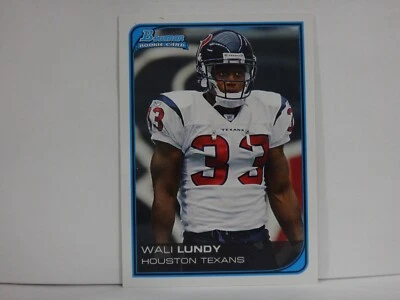 2006 Bowman White Football Card #189 Wali Lundy Rookie   /125 - Image 1 of 2