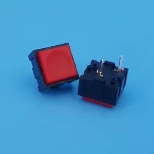 50 Stck. Rot Quadrat 12x12 mm Momentar 2 Pin OFF-MOM Mini Druckknopf Klickschalter - Bild 1 von 5