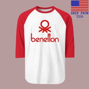 Benetton Racing Uomo Raglan Rosso Taglia S-2XL - Foto 1 di 1