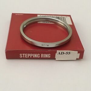VINTAGE SERIES 7 54-55MM SILVER STEP UP FILTER RING IN ITS BOX MADE IN JAPAN 