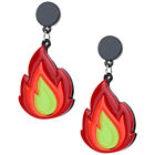  Flame Earrings Dangle for Girls Hoop Lugs Women Fashionable