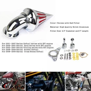 Spike Cone Air Cleaner Intake Filter For Harley Softail Dyna Touring Road Glide - Picture 1 of 7