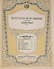 BEAUTIFUL BLUE DANUBE (simplified) - Johann Strauss - vintage piano sheet music 