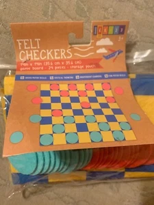 Felt Checker Board With Storage Pouch: 14”x14” (New) - Picture 1 of 7