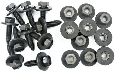 Toyota 8mm Body Bolts & Nuts- M8-1.25 x 30mm Long- 13mm Hex- 20pcs (10ea)- #401 - Image 1 of 4