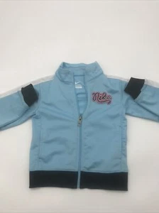 Nike Zip Up Sweater Youth Boy Size 4 Blue Collared Full Zip…#1001 - Picture 1 of 7