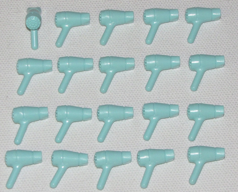 LEGO LOT OF 20 NEW SCALA HAIRDRYER MINIFIGURE ACCESSORIES AQUA PIECES - Image 1 of 1