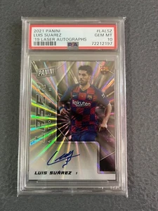 PSA10 2021 Panini Luiz Suarez 19 Laser Auto - Picture 1 of 2