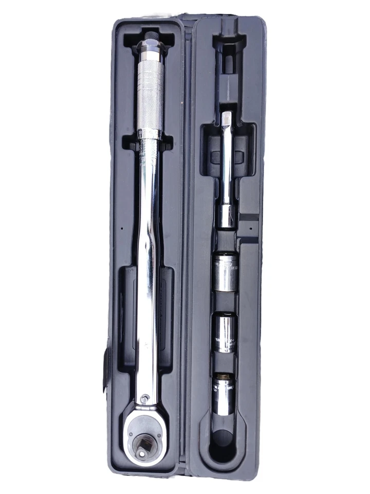 POWERFIX Drehmomentschlüssel Set Steckschlüssel Werkzeug Schwarz - Bild 1 von 4