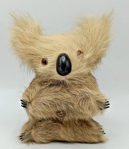VINTAGE AUSTRALIAN MUSICAL KOALA BEAR PLUSH. KANGAROO FUR. WALTZING MATILDA - Picture 1 of 14