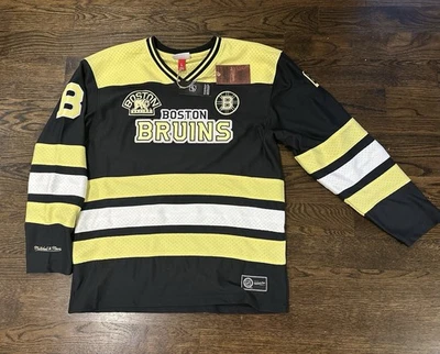 Nueva Jersey Mitchell & Ness BOSTON BRUINS NHL Stateside Pastel Hombres Grande Cosido Foto 1 de 4