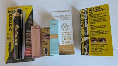 wet n wild Big Poppa Mascara + 3 Travel mascaras (MAC, Grande, Too Faced) NIB - Image 1 of 4