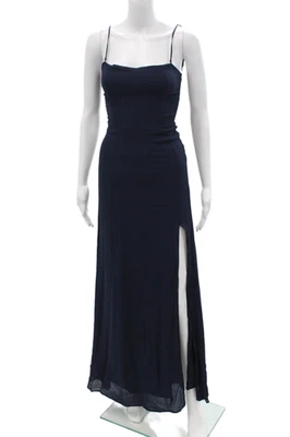 Reformation Women Dark Blue Maxi Slip Dress Viscose Size 2 - Image 1 of 4