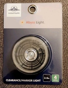 United Pacific ABYSS 36582 4 LED RED/ Clear Len 2.5" Round Light Truck Trailer - Picture 1 of 4