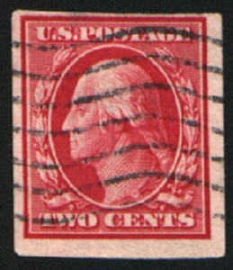 25704 USA Stamp Scott #344 George Washington Imperf Fine Used Clean Back CV 3.50 - Picture 1 of 1