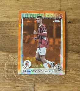 24/25 Topps Chrome Sapphire UCC Francesco Camarda AC Milan Future Stars /25 - Picture 1 of 2