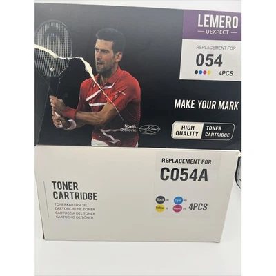 LEMERO UEXPECT 054 4-Pack Toner Cartridge Set Black Cyan Magenta Yellow NIB - Image 1 of 4