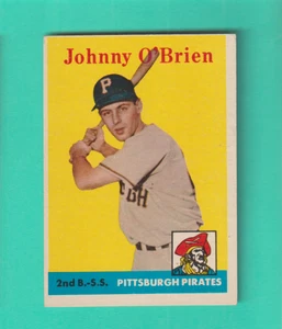 1958 Topps # 426 Johnny O'Brien Piratas de Pittsburgh casi nuevo - Imagen 1 de 2