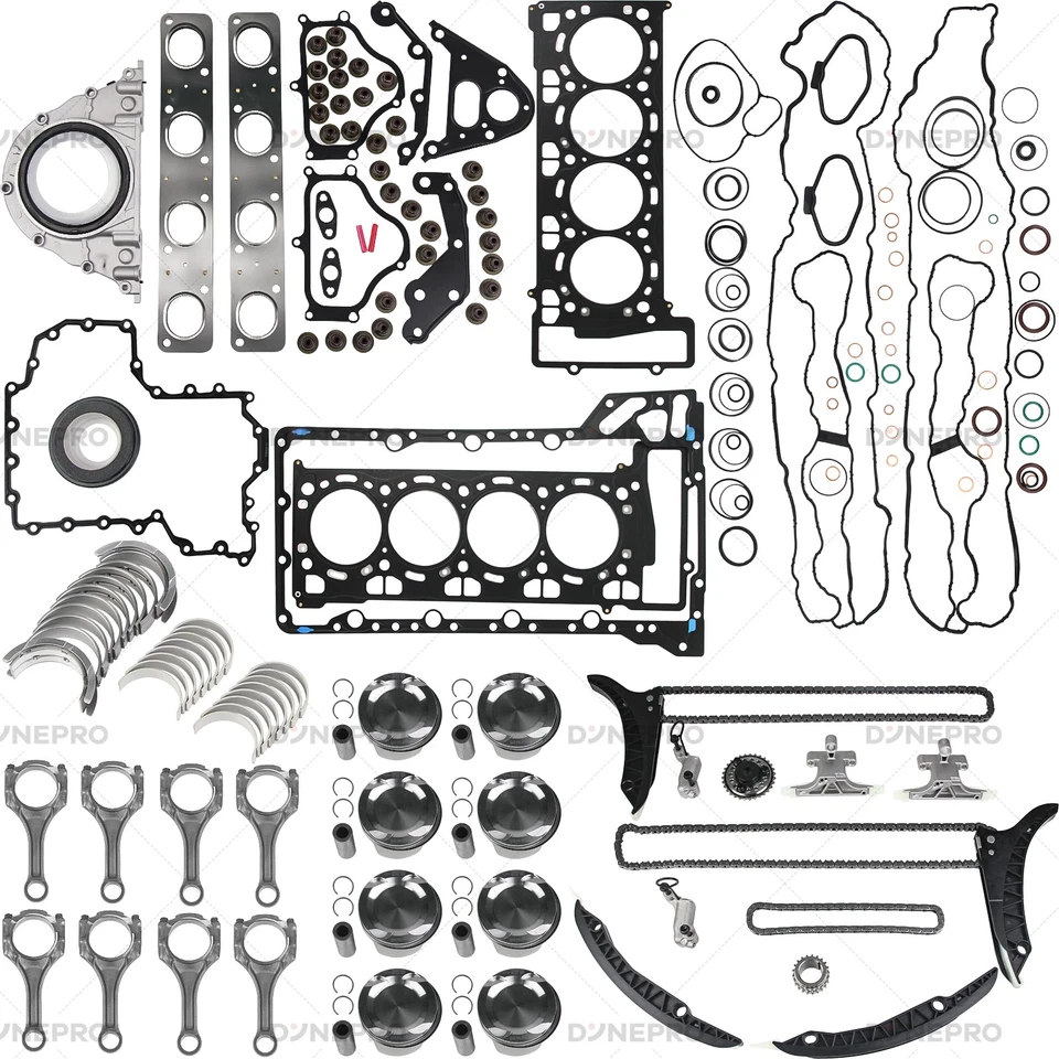 S63B44A Engine Rebuild Kit Timing Pistons ConRods For BMW X5M X6M E70 E71 4.4L - Image 1 of 1