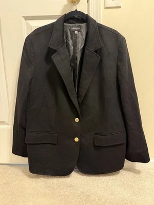 Impresionante Blazer Bloomingdales Sutton Studio 100% Cachemira Negro (Talla 20W) Foto 1 de 4