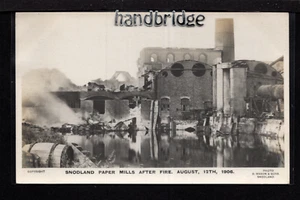 Snodland, Paper Mills after the Fire - north west of Maidstone - R. P. Postcard - Imagen 1 de 1