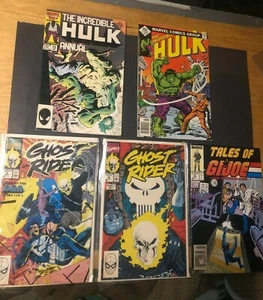 5 -Marvel Comic Book LOT Incredible HULK-Ghost Rider #5,6 -Tales GI JOE#15-LOT+ - Picture 1 of 4