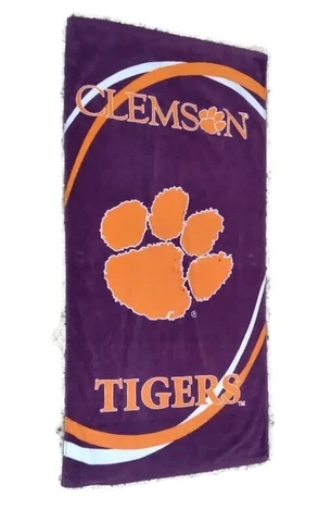 Northwest NCAA Clemson Tigers Graphic Print Beach Towel NWOT 26x52 Cover