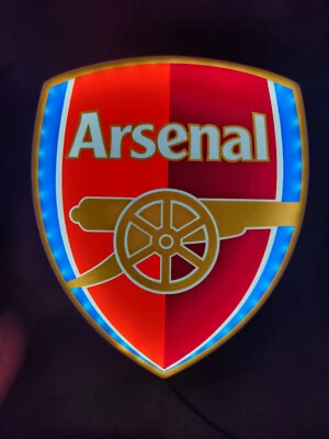 FC Arsenal - 9 3/4" LED Letrero de Pared/Bar Decoración con Alimentación USB Foto 1 de 4