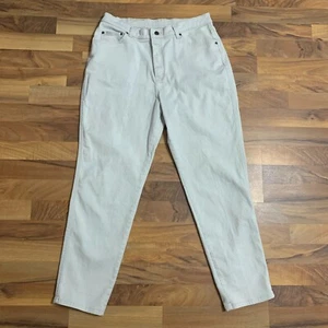 Vintage Original Lee Jeans Khaki Beige Denim High Rise Tapered Plus Size Hose 18M - Bild 1 von 11