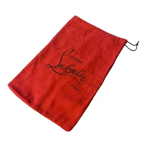 Christian Louboutin Red Fabric Shoe Dust Bag Cover 9" x 14" - Picture 1 of 3