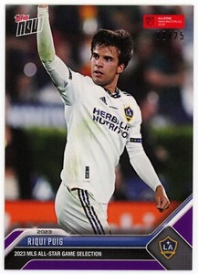 2023 Topps Now MLS All-Star Game Riqui Puig LA Galaxy Los Angeles Purple /25 A