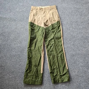 LL Bean Pants Womens 28 Beige Green Hunting Brush Guard Upland Double Knee Outdo - Picture 1 of 12