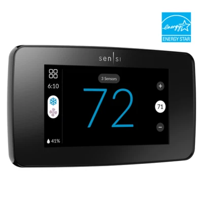 Emerson White-Rodgers 1F96U-42WFB Sensi Touch Wi-Fi Thermostat Touchscreen Black - Image 1 of 4